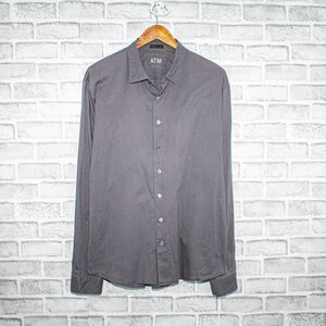 ATM Anthony Thomas Melillo Men's Button up Shirt Gray cotton Size Large